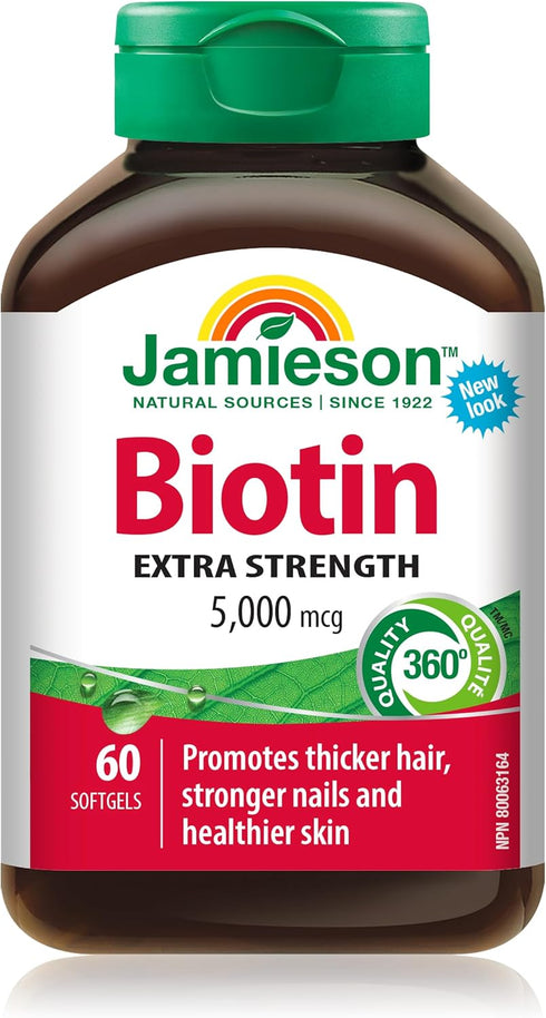 Jamieson Biotin 5,000 mcg, 60 Capsules
