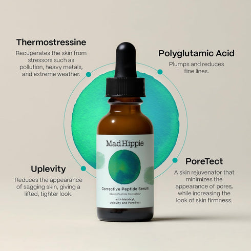 Mad Hippie Corrective Peptide Serum - Anti-Wrinkle Cream for Face, Skin Tightening Facial Serum, 1.02 Fl Oz