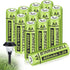 Rechargeable AA Batteries, Ni-MH 1.2V High Capacity Pre-Charged for Outdoor Solar Lights (AA-600mAh-12pack)