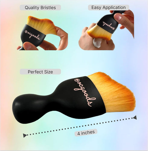 Skincare Angled Makeup Brush Applicator for Liquid Foundation, Sunscreen, BB Cream, Bronzer