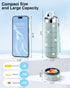 Zannaki Metal Bling Pill Organizer, Travel Waterproof Weekly Pill Box, Portable Large Aluminum Alloy Container, BPA Free