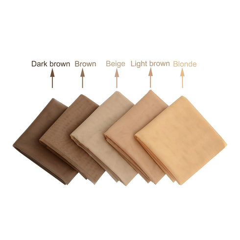 YANTAISIYU 1 Yard Swiss Lace Net for Wig and Wig Caps Making, Lace Wigs Material (Beige)