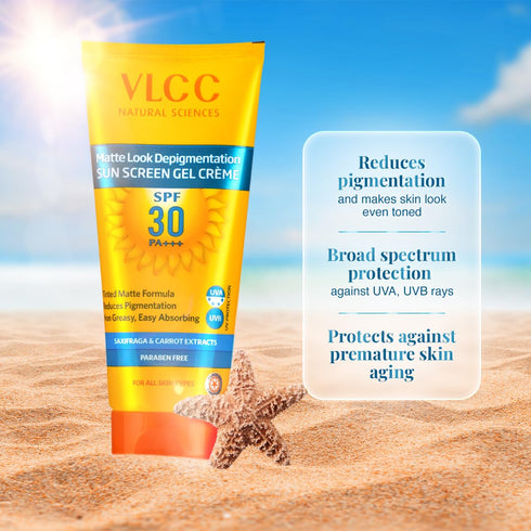 VLCC Matte Look SPF 30 Sun Screen Gel Creme, 100gm