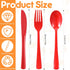 wlilupah 240 Set 80 80 80 Disposable Plastic Cutlery Forks and Spoons and Knifes for Home Office School Party Picnics