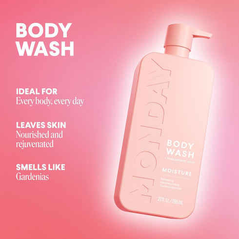 MONDAY HAIRCARE Moisture Body Wash 27oz, Nourishing Ingredients with Shea Butter and Coconut Oil
