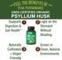USDA Organic Psyllium Husk Vegan Capsules Made with Organic Psyllium Husk Seed. Fiber Supplement for Gut. Digestive Prebiotics. Pills for Digestion, Roughage Without Bloating. Tablets