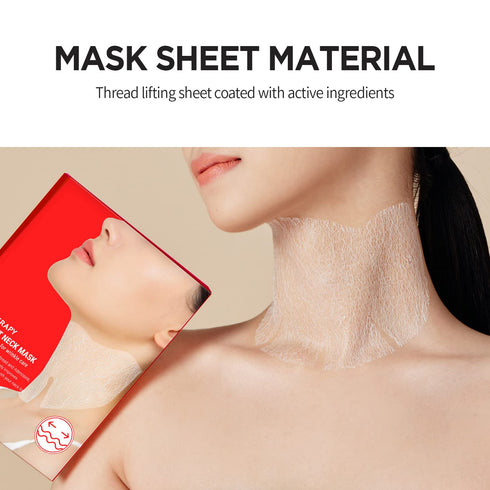 Wrinkle Fit Korean Mesh Sheet Masks for Neck (7EA), Collagen & Hyaluronic Acid Neck Care Mask