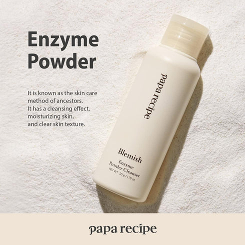 Papa Recipe Blemish Enzyme Powder Cleanser - Soft Exfoliating Facial Wash for Sensitive Skin (50g, 1.72oz) - Korean Skincare for Radiant, Smooth Complexion