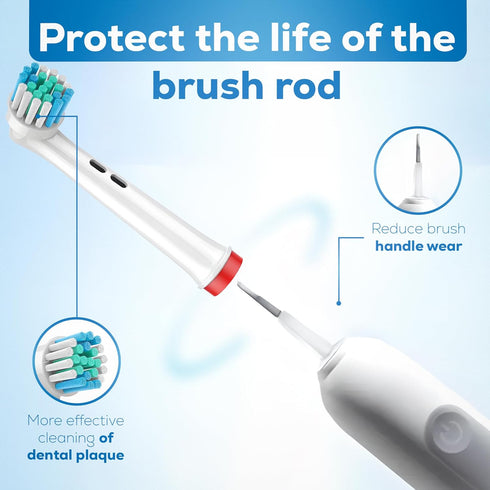 Replacement Toothbrush Heads Compatible with OralB Braun, Pack of 4, Precision Refills for Electric Brush