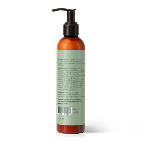 Plant Therapy 8 oz Tea Tree Body Lotion with Aloe and Shea to Hydrate and Nourish Skin with Botanical Ingredients