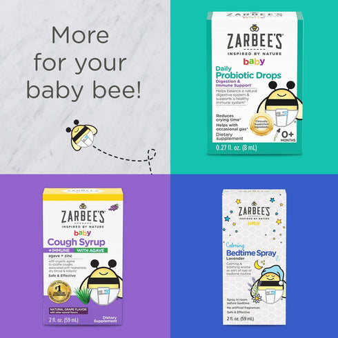 Zarbee's Vitamin D Drops for Infants | 400IU (10mcg) | Baby & Toddler Liquid Supplement, 0.47 Fl Oz