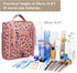 Narwey Small Hanging Cheetah Toiletry Bag, Women Travel Makeup Bag Organizer for Travel Size Essentials Accessories