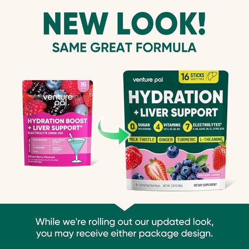 Packets Packets 7 5 16 Venture Pal Hydration + Liver Support- Liquid Daily IV Electrolyte Powder with Electrolytes