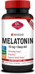 Olympian Labs Melatonin 10mg Time Release with Vitamin B6 | 60 Vegan Tablets | Maximum Strength, Drug-Free Sleep Aid