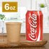 Vumdua 800 6 oz Pcs Kraft Paper Cups - Disposable Paper Cups Hot Cold Beverage Drinking Cup for Coffee, Water, Tea