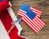 Hying 12 PCS 4th of July Patriotic Ribbons, 3/8" Grosgrain Ribbons Red Blue for Gift Wrapping, Memorial Day Decoration