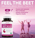 USDA Organic Beet Root Powder, 60 Tablets, 1350mg Beets with Black Pepper for Extra Absorption, Athletic Performance