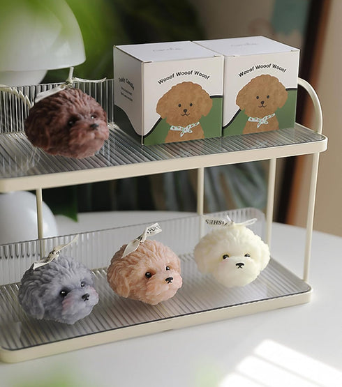 T-shin Candle,100G Teddy Dog Shaped Scented Cute Puppy Animal Aroma Soy Wax Decorative Novelty Candle for Table Photo