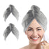 YoulerTex Microfiber Hair Towel Wrap: 2 Pack 10X26, Absorbent Turban Twist Drying Shower Cap for Curly Hair