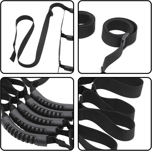PENIKOKO Adjustable Bed Ladder Pull up Strap for Seniors Elderly Disabled Assist Belt Bed Stand-up Aid with Four-Layer