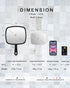 PROTECLE Hand Mirror, Handheld Makeup Mirror with Handle for Barber Hairdressing, Square White