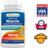 Best Naturals Flush-Free Niacin Inositol Hexanicotinate, 500 mg, 180 Capsules
