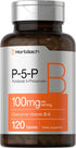 Horbaeach P-5-P Activated Vitamin B6, 100mg, 120 Tablets, Vegetarian Supplement, Non-GMO, Gluten Free