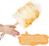 Lambs Wool Duster with Solid Bamboo Handle, 18.9 Inch Long Natural Feather Duster for Cleaning Ceiling Fans, Blinds,