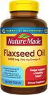 Nature Made Extra Strength Flaxseed Oil, 1400 mg, 100 Softgels, Fish Free Omega 3 Supplement