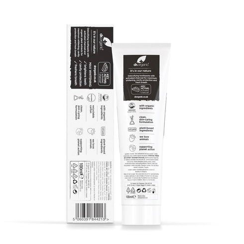 Dr Organic Charcoal Toothpaste Extra Whitening, 100ml