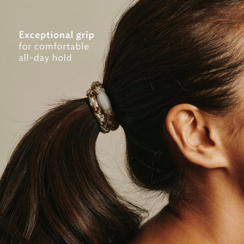 L. Erickson Grab & Go Ponytail Holders - Atlantic, Set of 15, Exceptionally Secure Hold