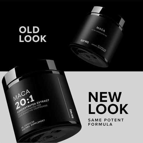 Toniiq 20:1 90 Maca Root - Ultra High Potency Extract - Black, Red and Yellow Maca Complex - Single Origin, Wildcrafted