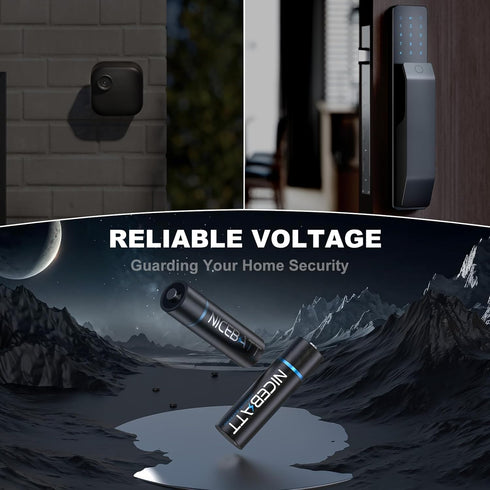 NICEBATT 3500mAh, 1.5V 4 Count Lithium AA Batteries High Capacity Double A Battery for Blink Camera Freezer Thermometer