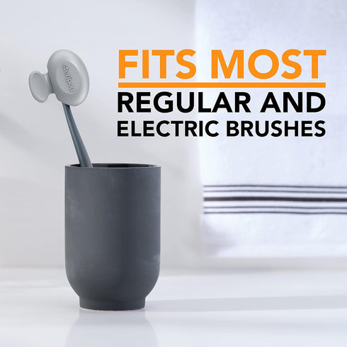 Steripod Clip-On Toothbrush Protector - Keeps Toothbrush Fresh with Orange Essential Oils, 2 Count