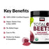 FORCE FACTOR Total Beets Organic Beetroot Powder - Superfood Supplement, USDA Organic, Vegan, Unflavored, 180 Servings