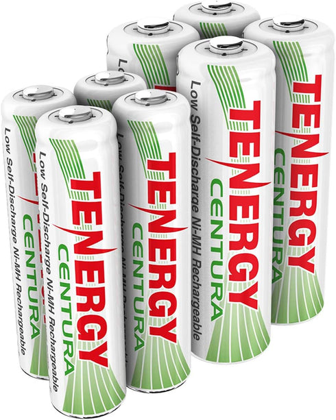 Tenergy Centura Low Self Discharge NiMH Rechargeable Battery Combo, 8 Pack (4xAA 4xAAA)