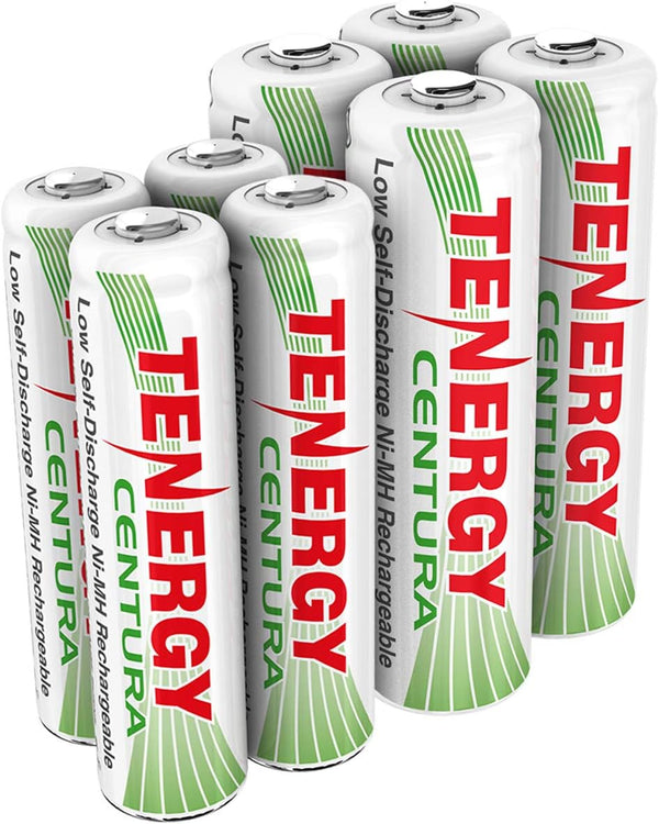 Tenergy Centura Low Self Discharge NiMH Rechargeable Battery Combo, 8 Pack (4xAA 4xAAA)