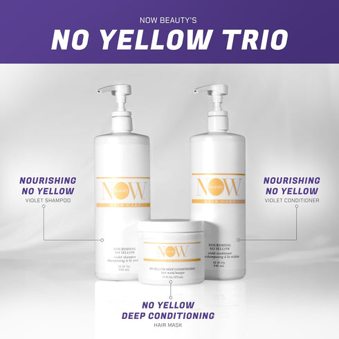 Nourishing No Yellow Violet Conditioner - 32 Oz Deep Conditioner for Color-Treated Hair, Vegan & Color Safe