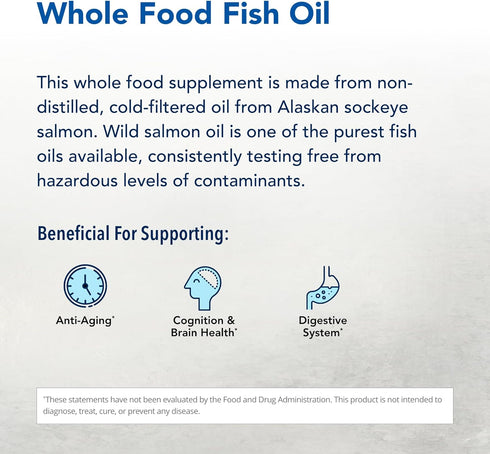 North American Herb & Spice PolarPower Wild Sockeye Salmon Oil - 8 fl. oz. - Omega-3, Vitamin A, D, Antioxidants - 48