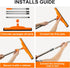 ITTAR Multi-Purpose Floor Squeegee: Heavy Duty Squeegee Broom with Adjustable 62" Stainless Steel Pole