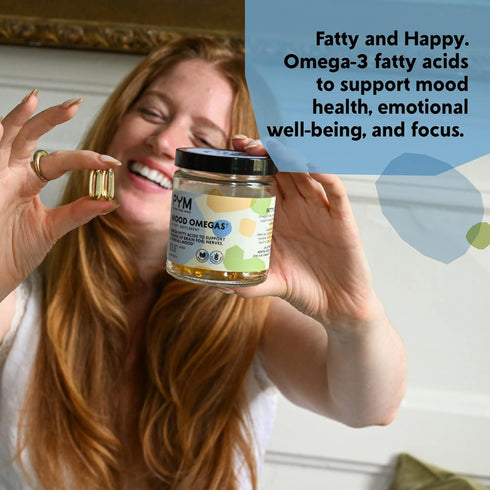 Omega-3 (60 Count) Omega-3 Supplement by PYM for Mood and Emotional Support | Fatty Acids, DHA, EPA & Vitamin E |