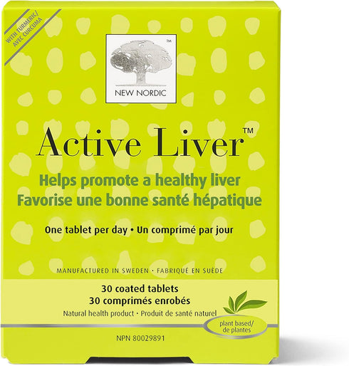 NEW NORDIC Active Liver Supplement, 30-Day Supply, Milk Thistle, Artichoke & Turmeric, 30 Tablets, Pack of 1