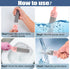 10 Packs Grey Pumice Stone Cleaner with 2 Universal Handles for Cleaning Toilets, Bathrooms, Kitchens, Spas, Pools,