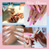 Shince Chance 6Pcs Nail Art Liner Brushes Set, Blue Fine Drawing Brush Pens for Gel Polish and Acrylic Nail Art
