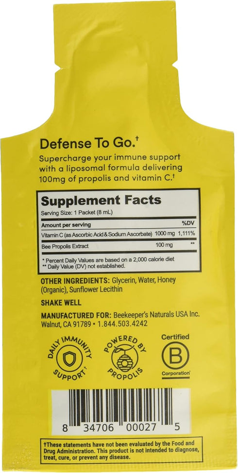 Beekeepers Naturals Propolis Liposomal with Vitamin C, Single, 0.27 FZ