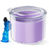 Denture Bath Cup with Brush, Container for Soaking Dentures, Retainers, Mouth Guard Storage Case, Cleaning Holder Box -