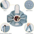 Barrel Drawstring Makeup Bag, Large Cosmetic Bag Toiletry Organizer for Women (Greyish Blue)