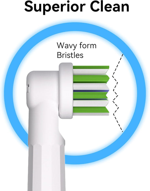 Replacement Toothbrush Heads for Oral-B Braun Pro 500/1000/1500/3000/3757/5000/7000/7500/8000, 20 Pcs