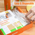 Disposable Clear Plastic Spoons, Pack of 50 Individually Wrapped