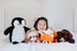 Snugglekid 11x20, Penguin Sensory Weighted Vibrating Pillow, Pressure Activated for Kids Adults, Pillow Animal, Calming